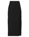 Maison Rabih Kayrouz Woman Long Skirt Black Size 10 Virgin Wool In Black
