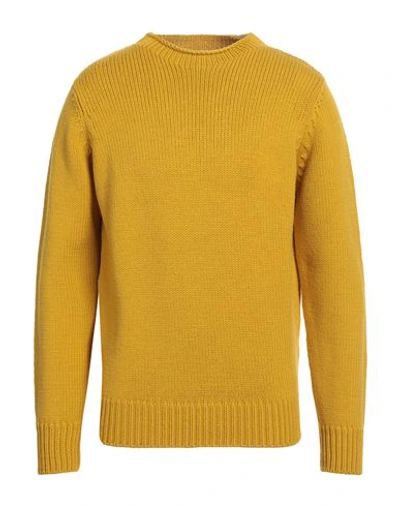 Filippo De Laurentiis Man Sweater Mustard Size 46 Merino Wool In Yellow