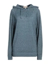 120% Lino Woman Sweater Slate Blue Size L Linen, Cashmere