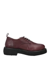 Bueno Woman Lace-up Shoes Burgundy Size 9 Soft Leather In Red