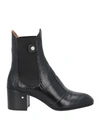 Laurence Dacade Woman Ankle Boots Black Size 9 Soft Leather In Gold