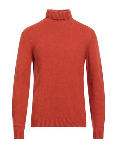 Avignon Man Turtleneck Orange Size Xxl Wool, Polyamide