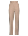 Beatrice B Beatrice .b Woman Pants Light Brown Size 6 Virgin Wool, Polyester, Viscose, Elastane In Beige
