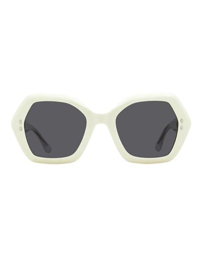 Isabel Marant Geometric Im0107gs Sunglasses Woman Sunglasses Ivory Size 53 Acetate In White
