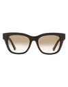 Tod's Rectangular To0200 Sunglasses Woman Sunglasses Brown Size 53 Acetate, Metal