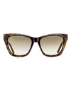 Jimmy Choo Cat Eye Rikki/g/s Sunglasses Woman Sunglasses Brown Size 55 Plastic