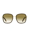 Jimmy Choo Square Elva Sunglasses Woman Sunglasses Brown Size 54 Acetate