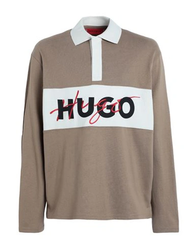 Hugo Man Polo Shirt Brown Size Xl Cotton