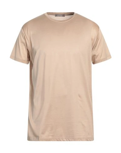 Andrea Fenzi Man T-shirt Light Brown Size 3xl Cotton In Beige
