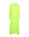 Jijil Woman Midi Dress Acid Green Size M Polyester