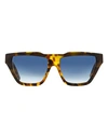 Victoria Beckham Modified Rectangle Vb145s Sunglasses Woman Sunglasses Brown Size 5