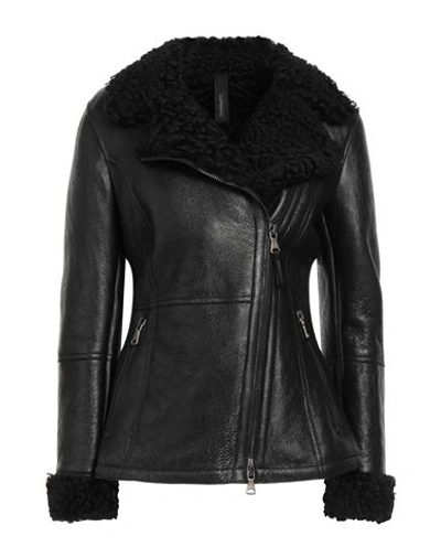 Garrett Woman Jacket Black Size 12 Soft Leather