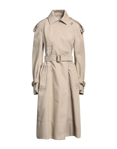 Sportmax Woman Overcoat Beige Size 8 Cotton