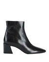 Furla Woman Ankle Boots Black Size 11 Soft Leather In Black