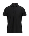 Peuterey Man Polo Shirt Black Size M Polyester In Black