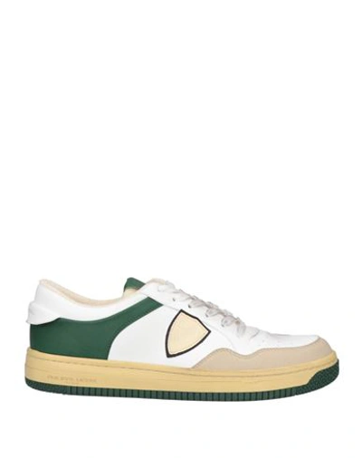 Philippe Model Man Sneakers Sand Size 7 Soft Leather, Textile Fibers In Beige