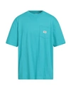 GUESS GUESS MAN T-SHIRT TURQUOISE SIZE M COTTON