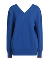Victoria Beckham Woman Sweater Blue Size S Cashmere, Elastane