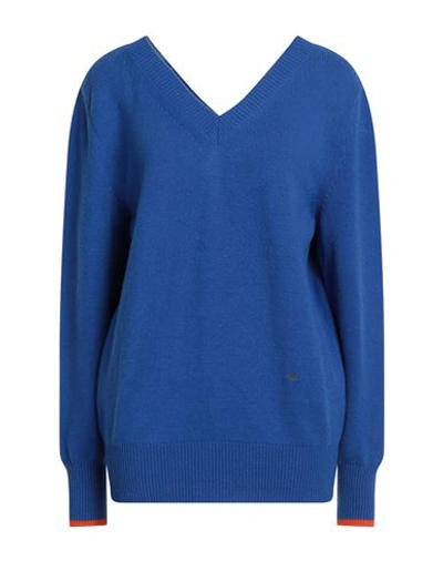 Victoria Beckham Woman Sweater Blue Size S Cashmere, Elastane