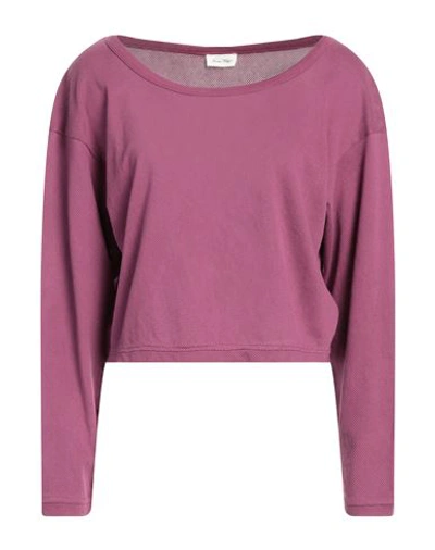 American Vintage Woman Sweater Mauve Size L Cotton In Purple