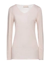 120% Lino Woman Sweater Beige Size L Cashmere