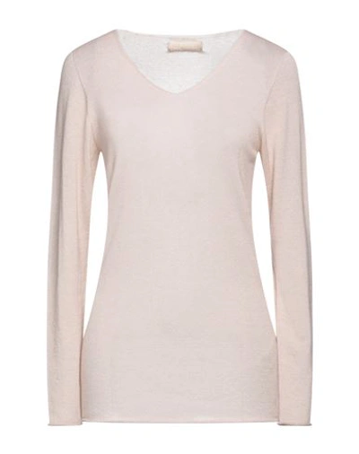 120% Lino Woman Sweater Beige Size L Cashmere