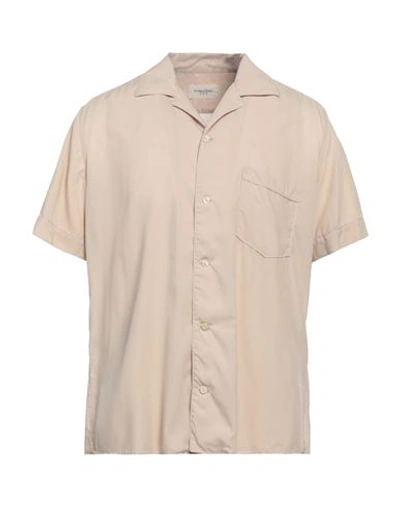 Tintoria Mattei 954 Man Shirt Beige Size 16 Lyocell