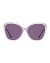 Jimmy Choo Butterfly Ele/f/s Sunglasses Woman Sunglasses Purple Size 59 Acetate