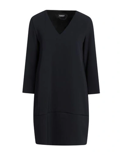 Dondup Woman Mini Dress Midnight Blue Size 4 Polyester, Elastane