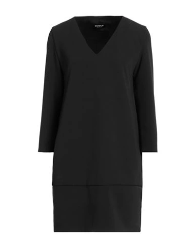Dondup Woman Mini Dress Midnight Blue Size 4 Polyester, Elastane In Black
