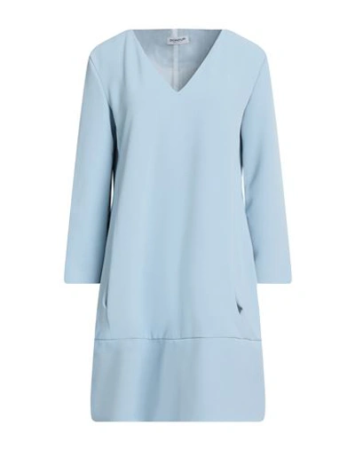Dondup Woman Mini Dress Sky Blue Size 10 Polyester, Elastane