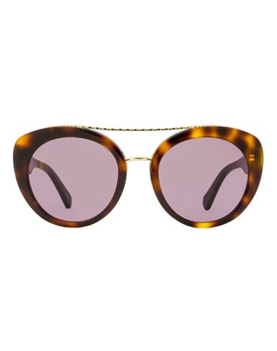 Roberto Cavalli Oval Rc1128 Sunglasses Woman Sunglasses Brown Size 54 Acetate, Metal