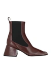 Jil Sander Woman Ankle Boots Cocoa Size 9 Soft Leather In Brown