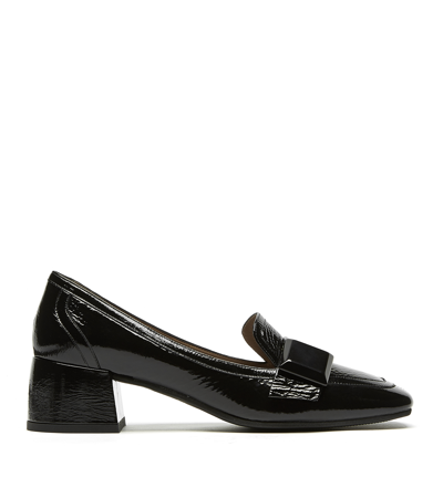 La Canadienne Baya Crinkle Leather Heel In Black