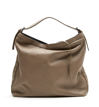 La Canadienne Orsola Leather Tote Bag In Taupe