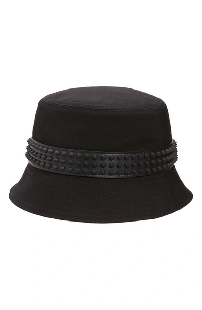 CHRISTIAN LOUBOUTIN BOBINO SPIKE BAND COTTON BUCKET HAT