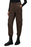 Allsaints Frieda Cargo Trousers In Warm Cacao