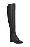 Calvin Klein Jotty Womens Faux Leather Zipper Over-the-knee Boots In Black