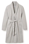 Petite Plume Luxe Pima Cotton Maternity Robe In Heather Grey