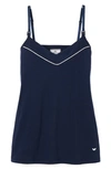 Petite Plume Luxe Pima Cotton Maternity/nursing Camisole In Navy
