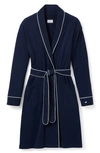 Petite Plume Luxe Pima Cotton Robe In Navy