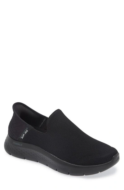 Skechers Ralven Mens Cushioned Footbed Man Made Slip-on Shoes In Black