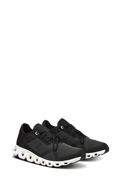 On Cloud X 3 Running Shoe In Black/white 