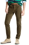 Brooks Brothers Slim Fit Five-pocket Stretch Corduroy Pants | Olive | Size 42 30