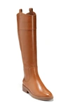 Cole Haan Women's Hampshire Almond Toe Riding Boots In British Tan