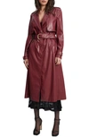 BARDOT FAUX LEATHER TRENCH COAT