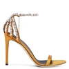 Giuseppe Zanotti Adele Crystal 105mm Sandals In Gold