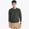Nautica Mens Navtech Textured Crewneck Sweater In Green