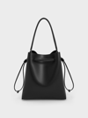 CHARLES & KEITH DRAWSTRING HOBO BAG