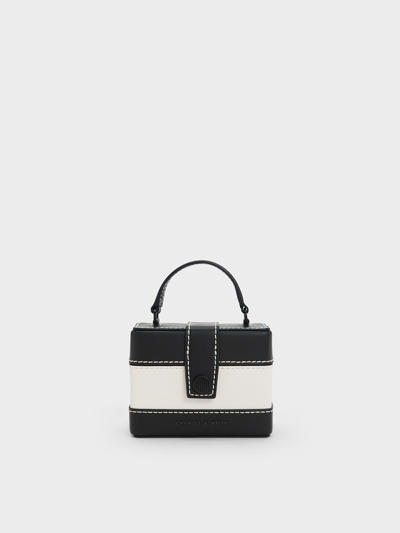 Charles & Keith Mini Bronte Contrast Trim Top Handle Bag In Multi